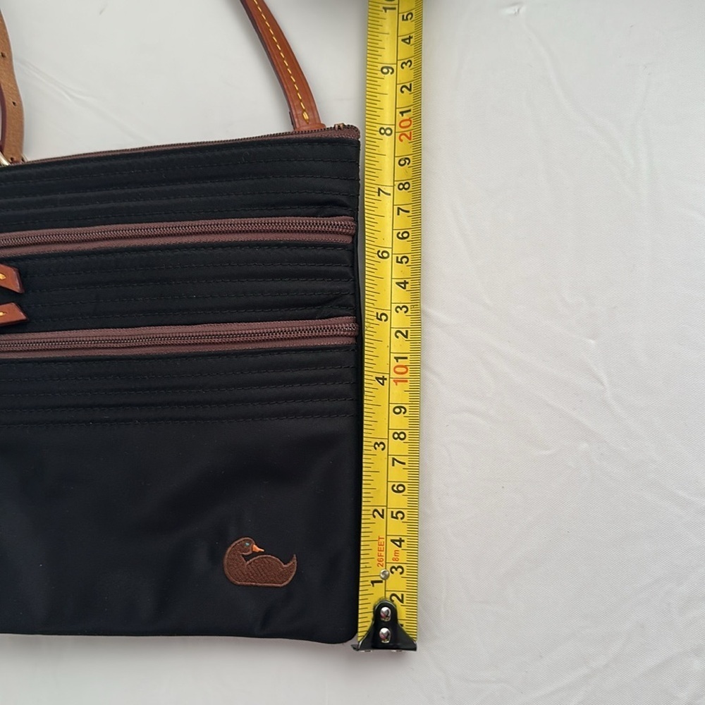 Dooney and Bourke North South Triple Zip black nylon adjustable crossbody bag - Picture 13 of 13